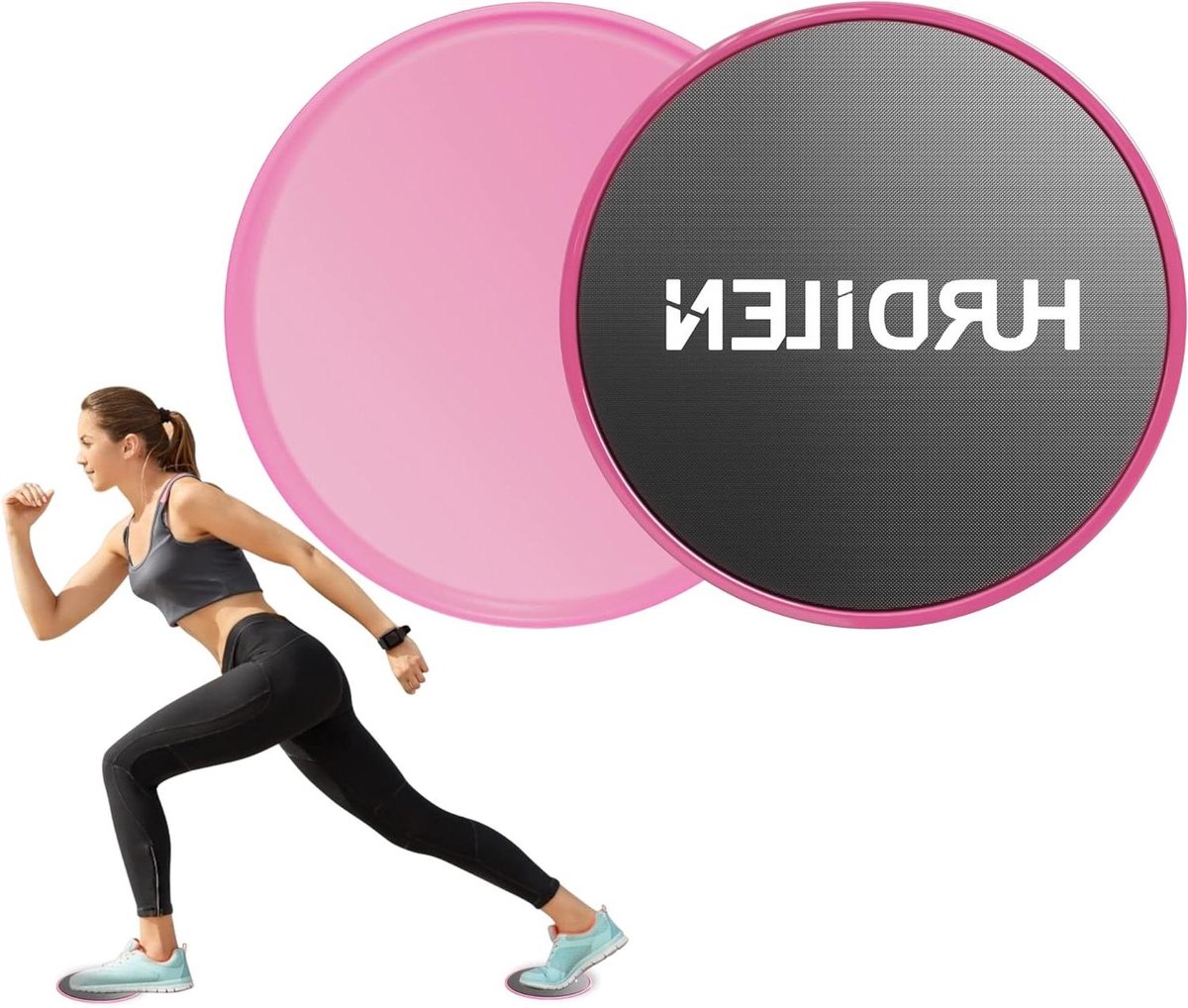 Glijdende Schijven - Fitness Discs - Kernstabiliteit Training - Dubbelzijdig Ontwerp - 178 mm Diameter - Roze