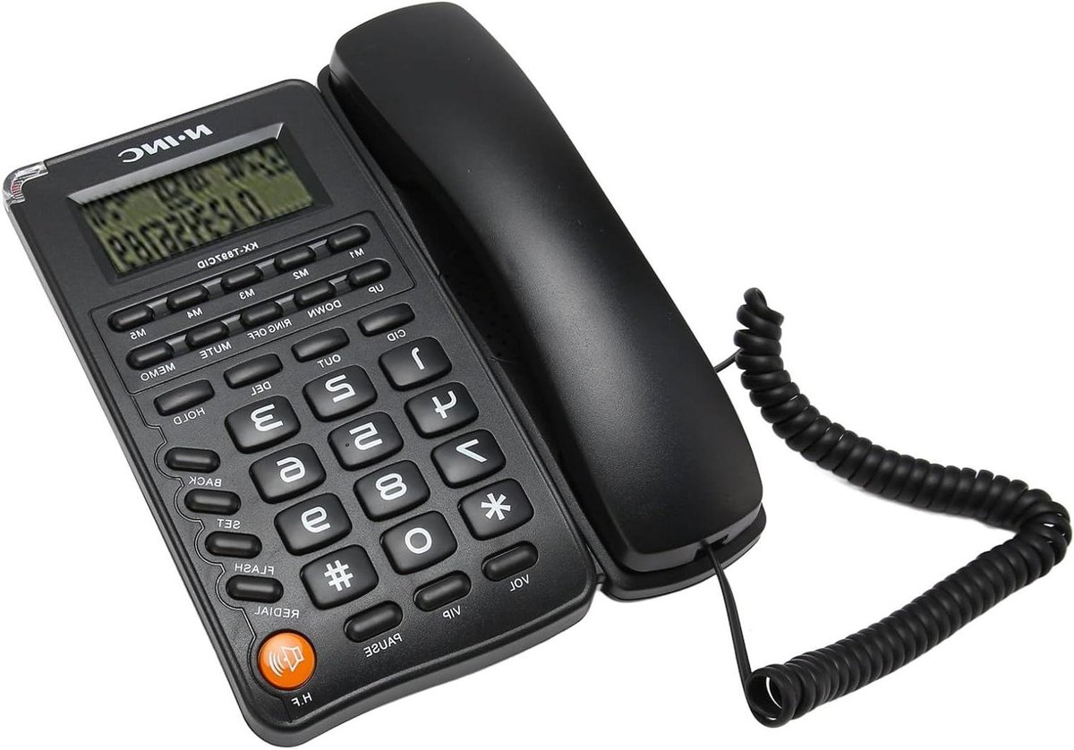 Vaste Telefoon - Grote Knop Telefoon - Thuis Gebruik - Energiebesparend - Niet Gespecificeerd - Zwart