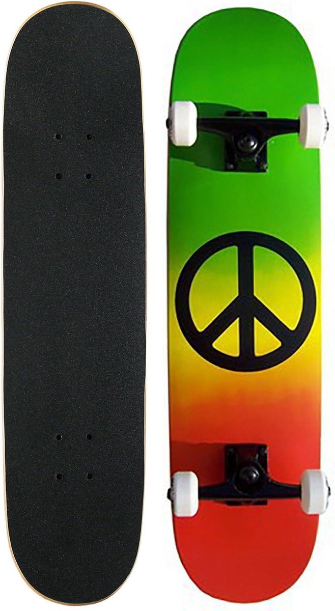 Skateboard Cruiser Board Buiten skateboarden Compleet gemonteerd 81 cm /Rasta
