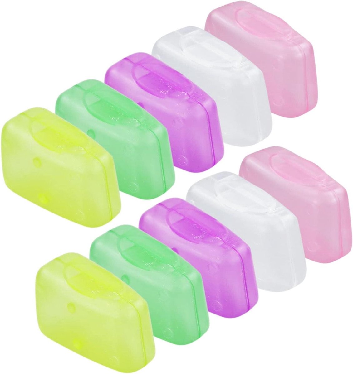 Tandenborstelhoezen - Beschermkapjes - Reizen en Opslag - Veilig en Duurzaam Plastic - 10 Stuks - Multicolor