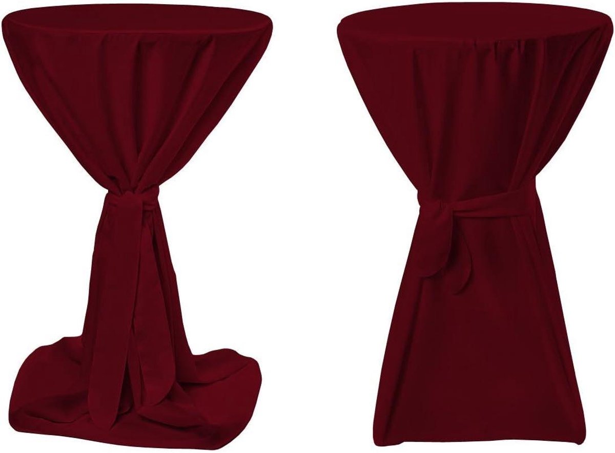 Statafelhoes Premium Bordeaux 60 cm Rond - Elegante Polyester Hoes voor Bistrotafel
