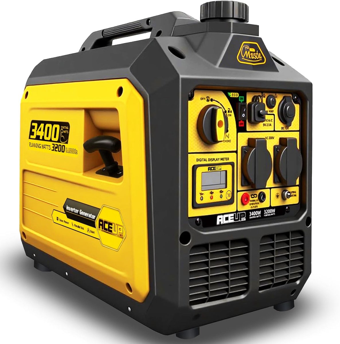 Benzine aggregaat 3400W inverter generator stille noodstroomgenerator met USB 230V camping stroomvoorziening