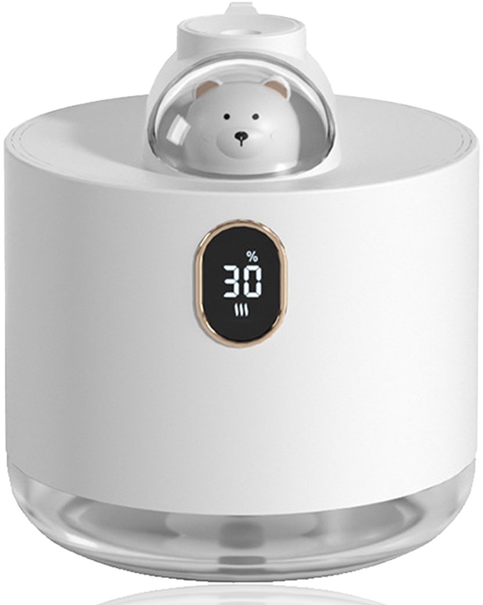 EZYCART S.R.L. Luchtbevochtiger voor de slaapkamer, 500 ml ultrasone luchtbevochtiger (koude nevel) voor thuis, babykamer & planten, stille werking, eenvoudig van bovenaf te vullen, automatische uitschakeling, met accu