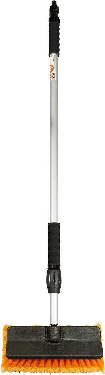 Autowasborstel - Wasborstel - Voertuigen Reinigen - Uitschuifbaar Handvat - 180 cm - Grijs