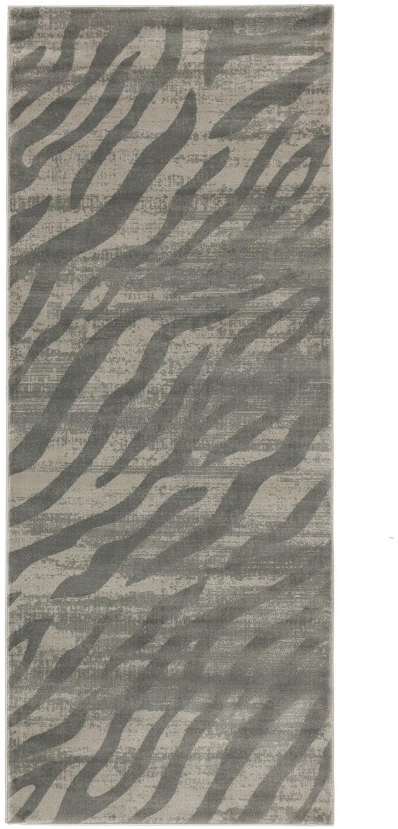 Vloerkleed, Moderne, 80 x 200 cm, Rechthoekig, Middelpolig, Woonkamer, Slaapkamer, Hal, Alleen chemisch reinigen, Licht Grijs