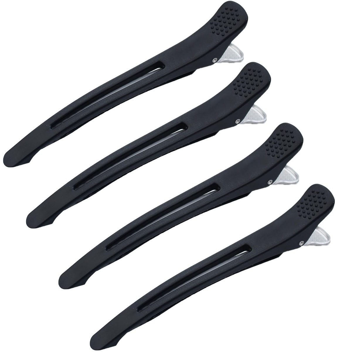 4 stuks haarspelden, make-upklemmen voor haar, eend, bill clip, haarspelden voor dames, professionele haarspelden voor kappers, haarspelden voor het stylen van de sectie - zwart