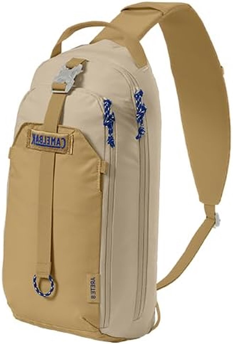 Sling Rugzak - Crossbody Tas - Buiten Activiteiten - Met Waterfles - 6 Liter - Klei