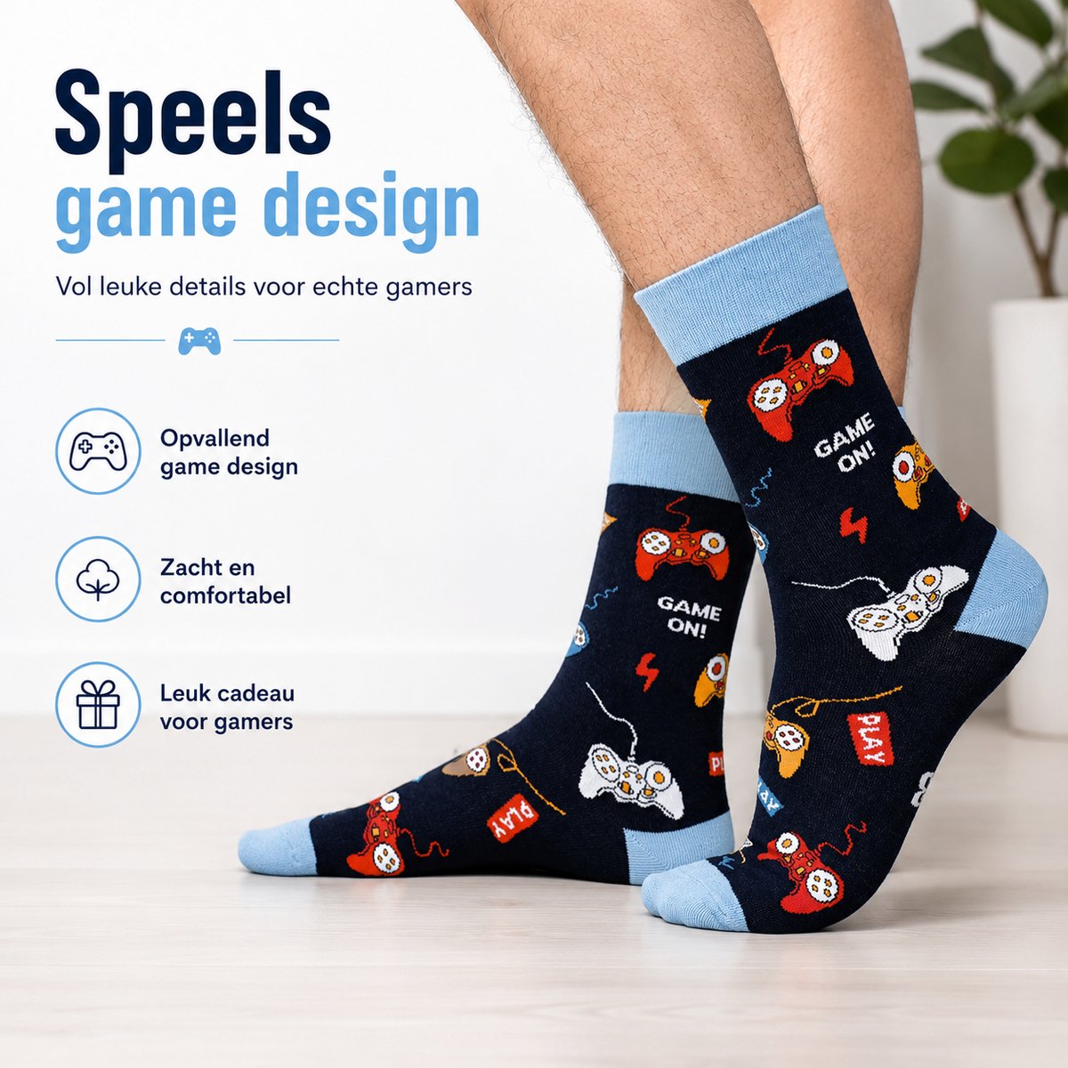 Malinsi® Grappige Sokken - I'm Gaming, Do not Disturb - Leuke Huissokken Heren - Gekke Cadeaus Cadeautjes Volwassenen - Funny Socks met Tekst - Cadeau voor Hem Mannen Papa Vader - Vaderdag Geschenk Kados Vaderdagcadeau Verjaardag Giftset — cadeau in Mode & Accessoires - foto 2