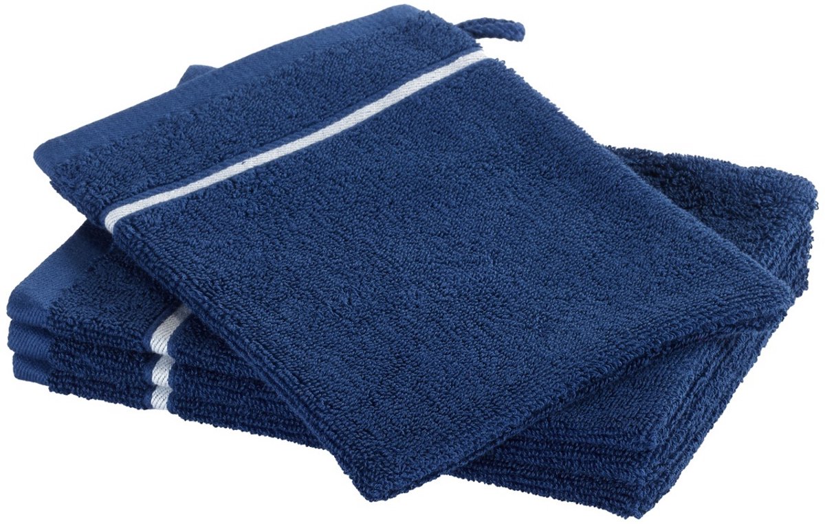 Moodit Washandjes Empress - Navy Blue - set 4 st. - 23 x 16 cm - 100% Katoen