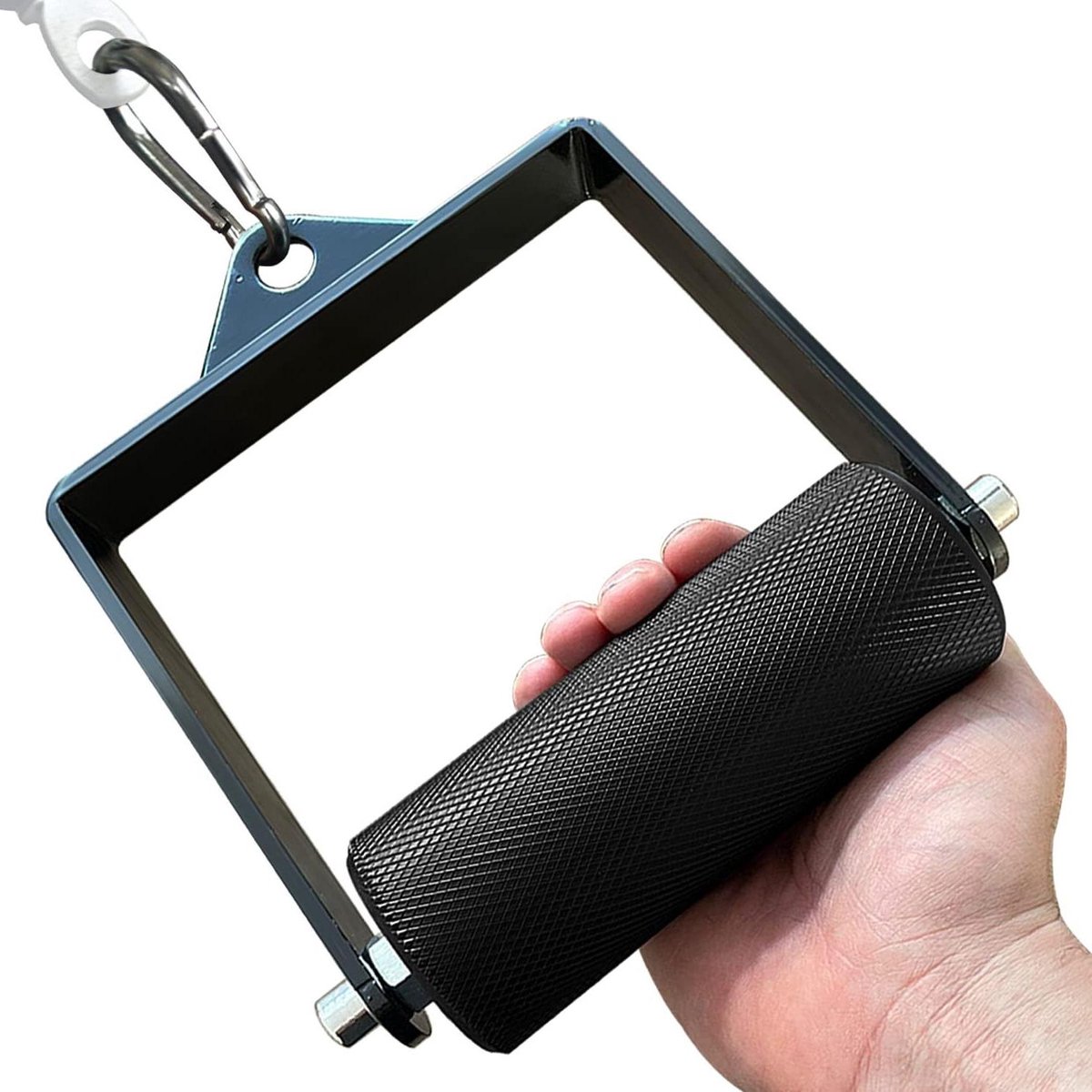 D-Handgreep Kabelbevestiging - Fitnessgreep Krachttraining - Spierversterking - Ultra Heavy Duty Staal - Diameter 6 cm - Zilver