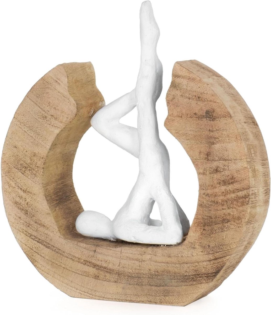 Houten Sculptuur - Decoratief Figuur - Woonkamer Decoratie - Handgemaakt Unicum - 175 x 5 x 20 cm - Natuurlijk