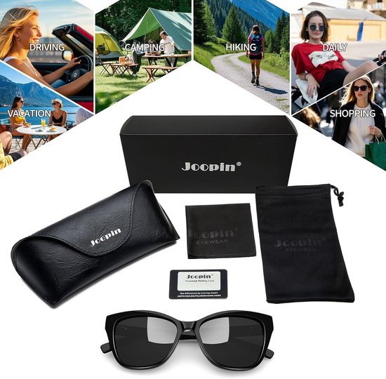 Joopin Cateye Acetate Polarized Sunglasses Trendy Cat Eye Shades for Women Ladies Sunglasses UV400 Protection TR90 Shady Rays Sunglasses van Merkloos — afbeelding 4