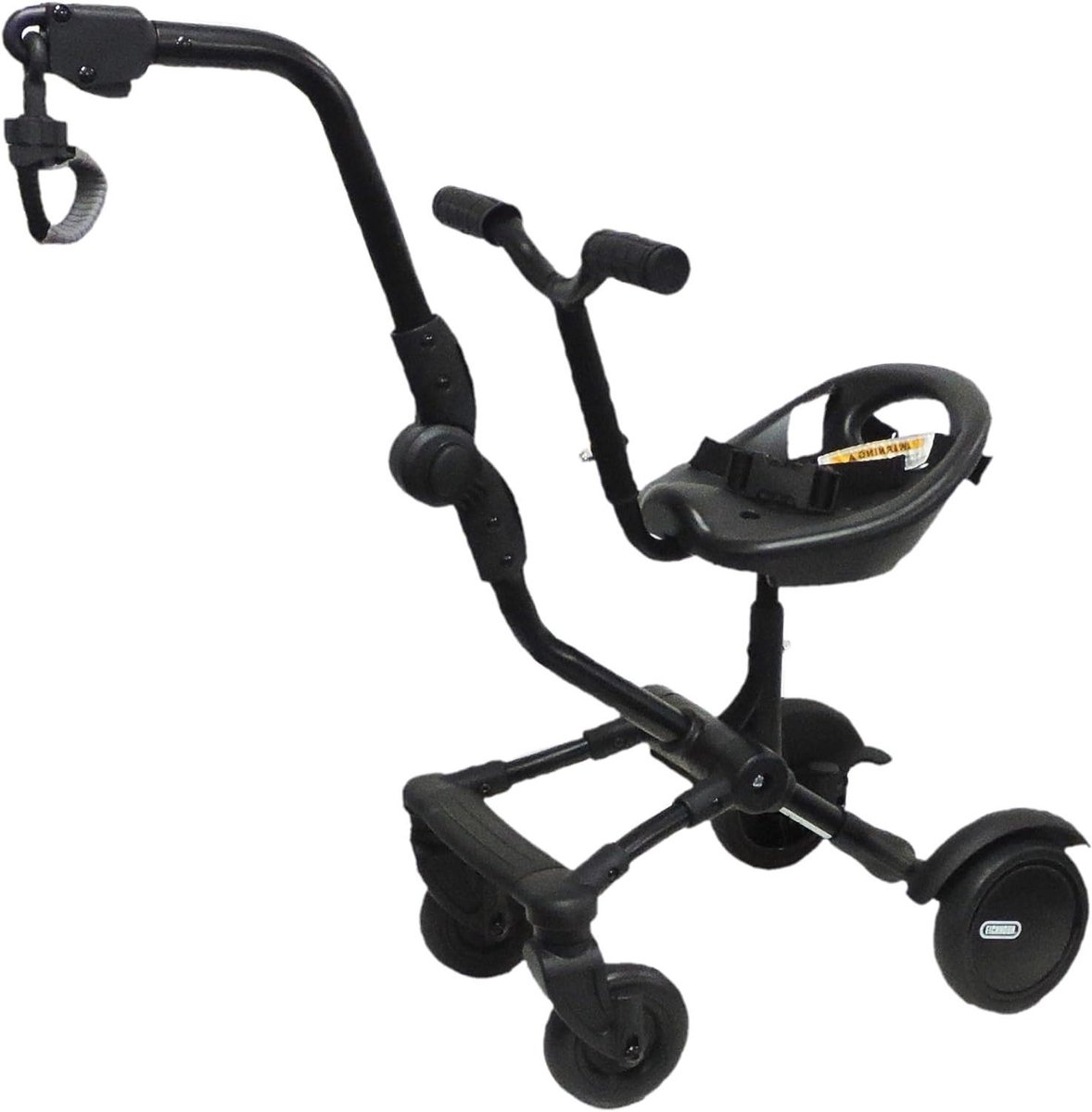 Zitje voor Kinderwagen - Broertje Zitje - Tweede Kind Vervoeren - Zijmontage Geen Beenruimte Verlies - Tot 25 kg - Zwart