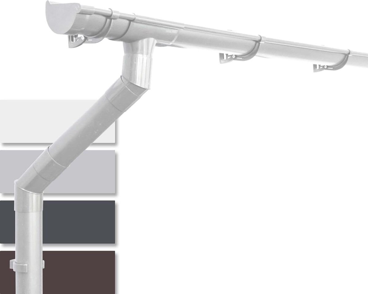 Dakgoot Set - Regengoot Halfrond - Dak Afvoeren - Compleet Insteeksysteem - 4 meter 100mm - Wit