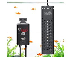 Aquarium Verwarmer - Aquarium Heater - Water Temperatuur Regelen - Roestvrij Staal - 500W - Zwart