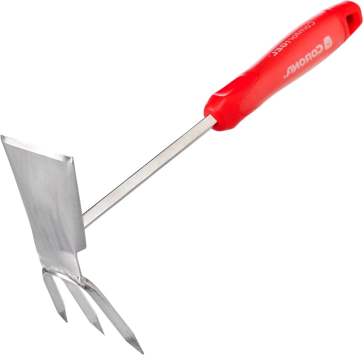 Roestvrijstalen Schoffel Cultivator - Tuin Schoffel - Onkruid Wieden - Dubbele Werkkoppen - 35.56 cm - Zilver