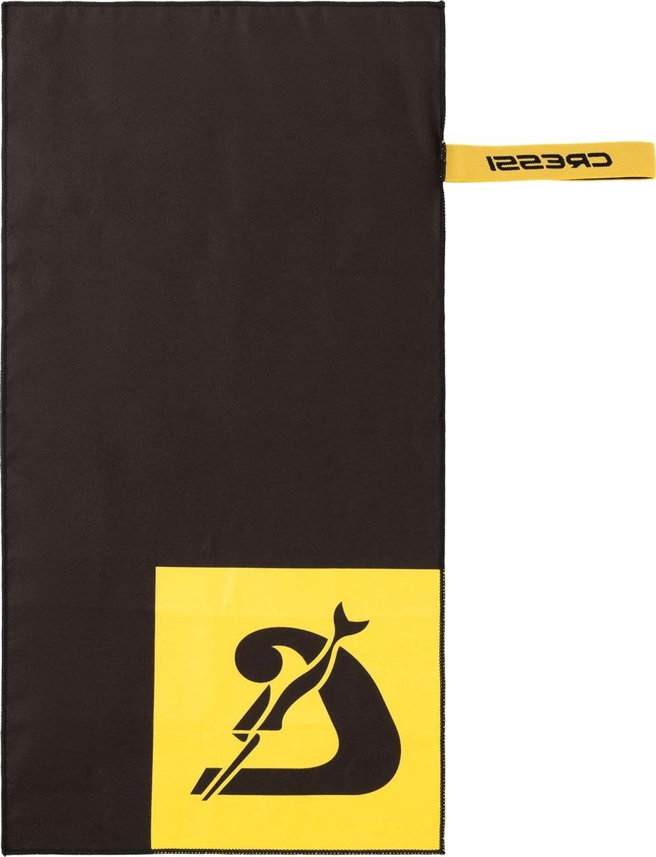 Microvezel Handdoek - Sneldrogende Handdoek - Reizen en Sport - Dubbelzijdig Ontwerp - 30x60 cm - Zwart Geel