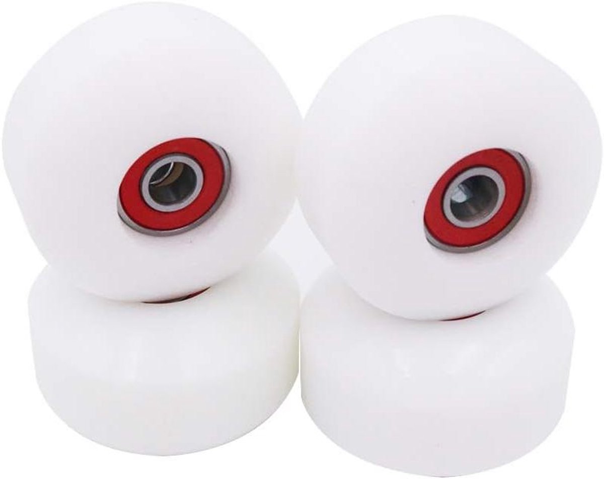 Longboard Wielen - Cruisewielen Skateboard - Soepel Rijden - Veerkrachtig PU Materiaal - 52 mm Diameter - Wit
