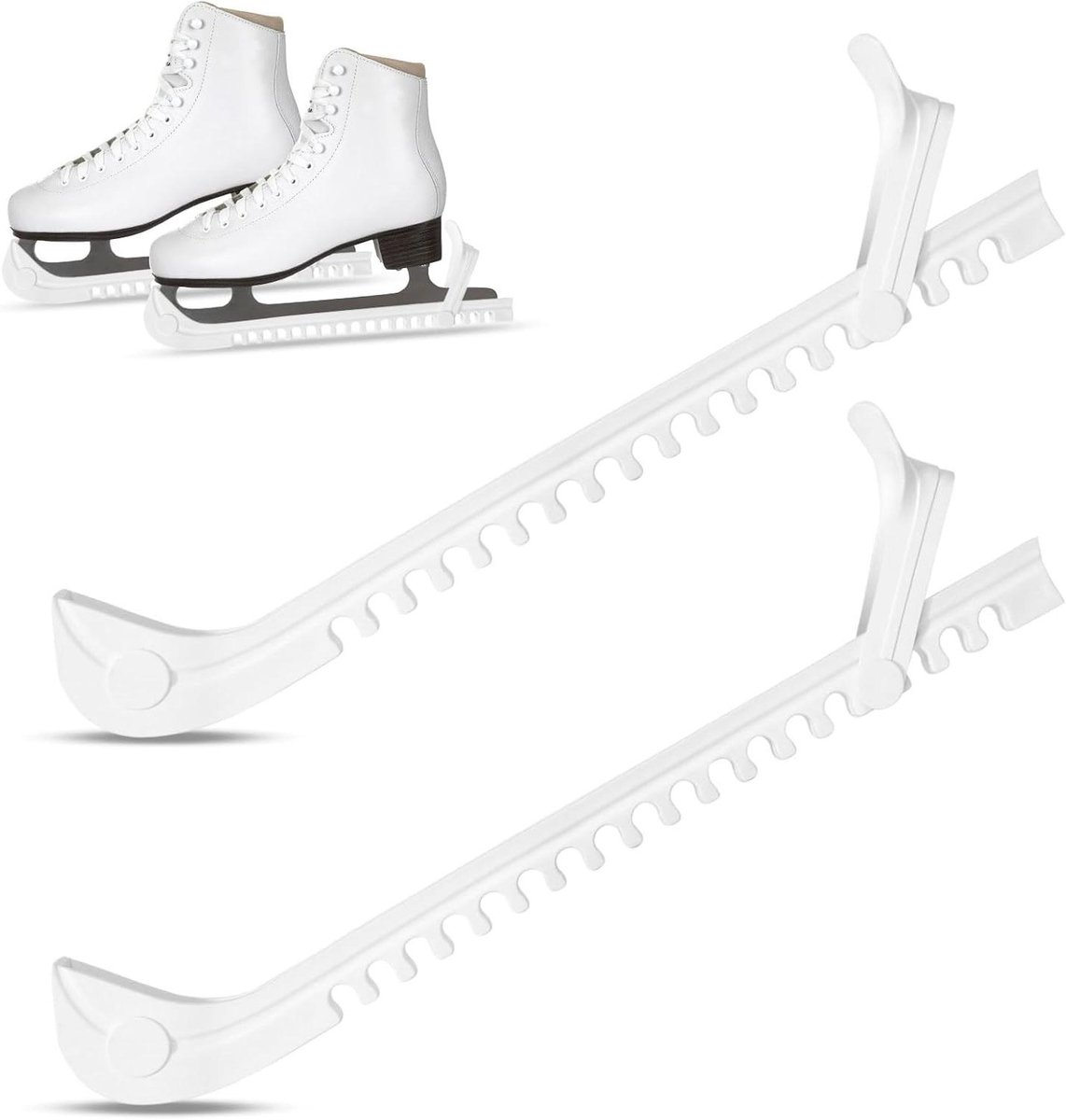 Schaatsbeschermers - Schoenbeschermers Skate - Slijtage Voorkomen - Verstelbaar Ontwerp - Voor Meeste Maten - Wit