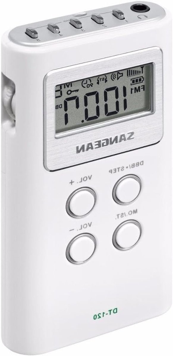 Draagbare Radio Ontvanger - AM/FM Radio - Muziek Luisteren - PLL Digitale Afstemming - 1.5x3.5 inch - Wit
