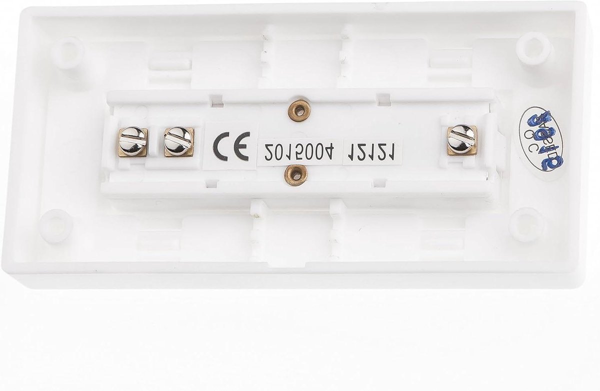 Deurbelknop met naamplaatje - Drukknop deurbel Opbouw deurbel - Deur openen - Verlicht naamplaatje - 100 x 48 mm - Wit