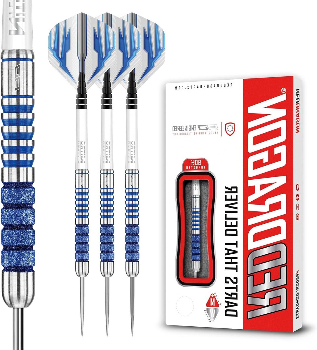 Steeltip Darts - Dartpijlen Set - Precisie Werpen - 90% Tungsten - 22 g - Rood