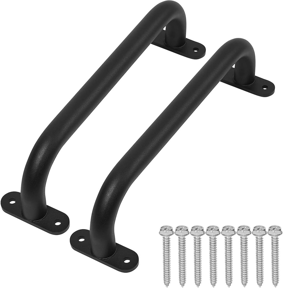 Veiligheidshandgrepen Speeltoestel - Speeltoestel Handvatten - Buitenspelen Veilig - Massief Metaal Constructie - 2 stuks 33 cm - Zwart
