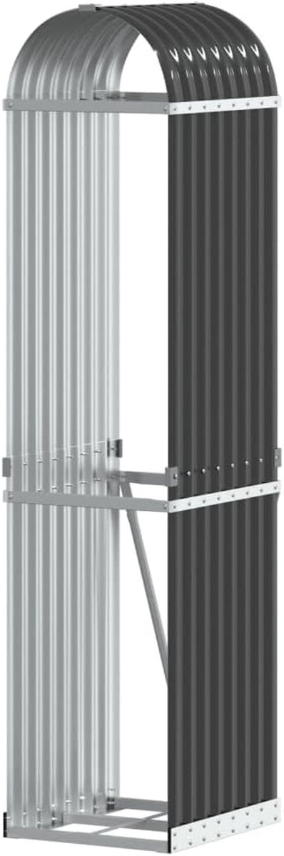 Houtopslag - Houtrek Haardhout - Haardhout Opslaan - Goede Ventilatie - 40x45x170 cm - Antraciet