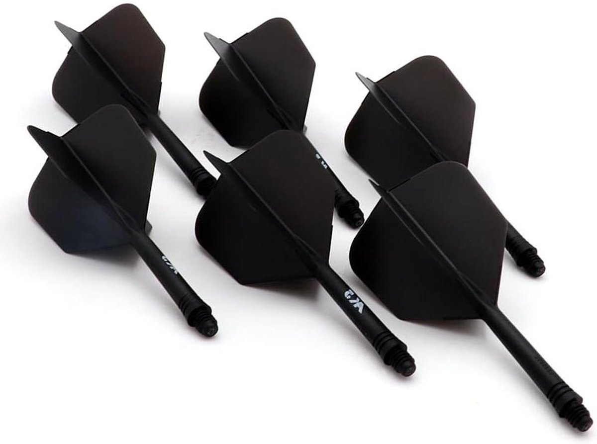 Dart Shaft en Flights - Dartpijlen Accessoires - Dartspel Verbeteren - Speciaal Flexibel Materiaal - 69mm Lengte - Zwart