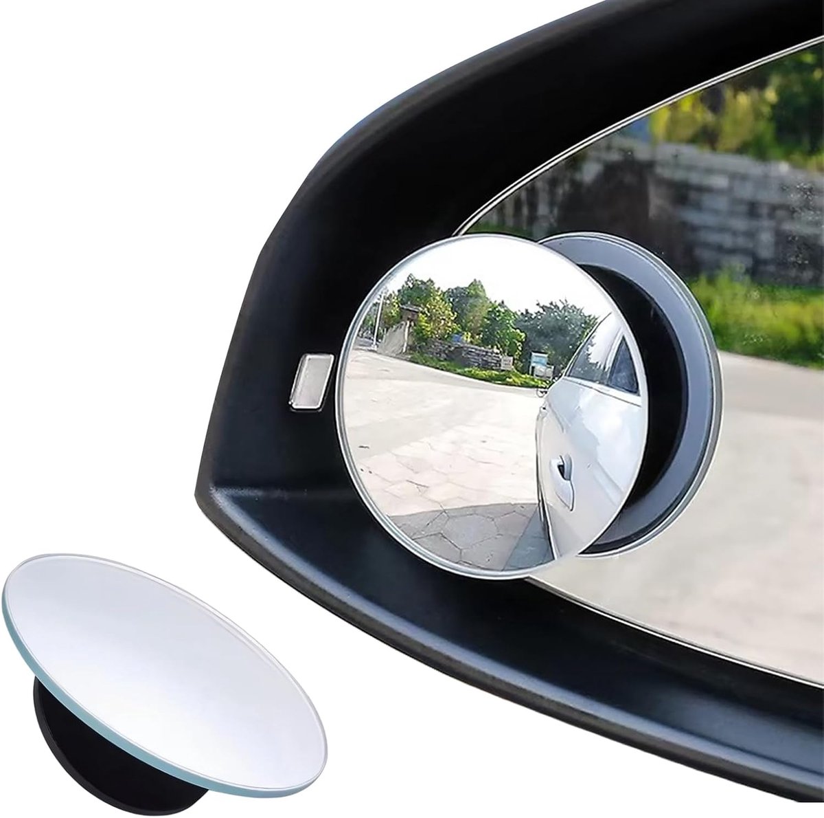 2 stks Ronde Auto Dode Hoek, Buiten Achteruitkijkspiegels Ronde Dode Hoek, Hd Groothoek Met Zelfhechtende Blinde Retrovisors Spiegel, Verstelbare Hoek Blind Spot Mirror,Voor Alle Auto's
