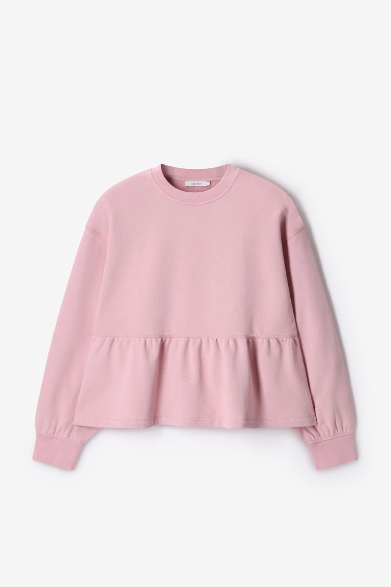 Sissy-Boy - Roze sweater met peplum