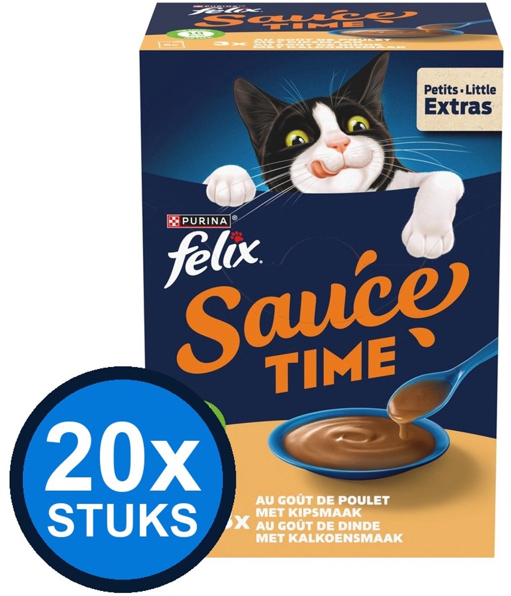 Felix Felix - Sauce Time Kip & Kalkoen - Kattenvoer Natvoer - 240 g