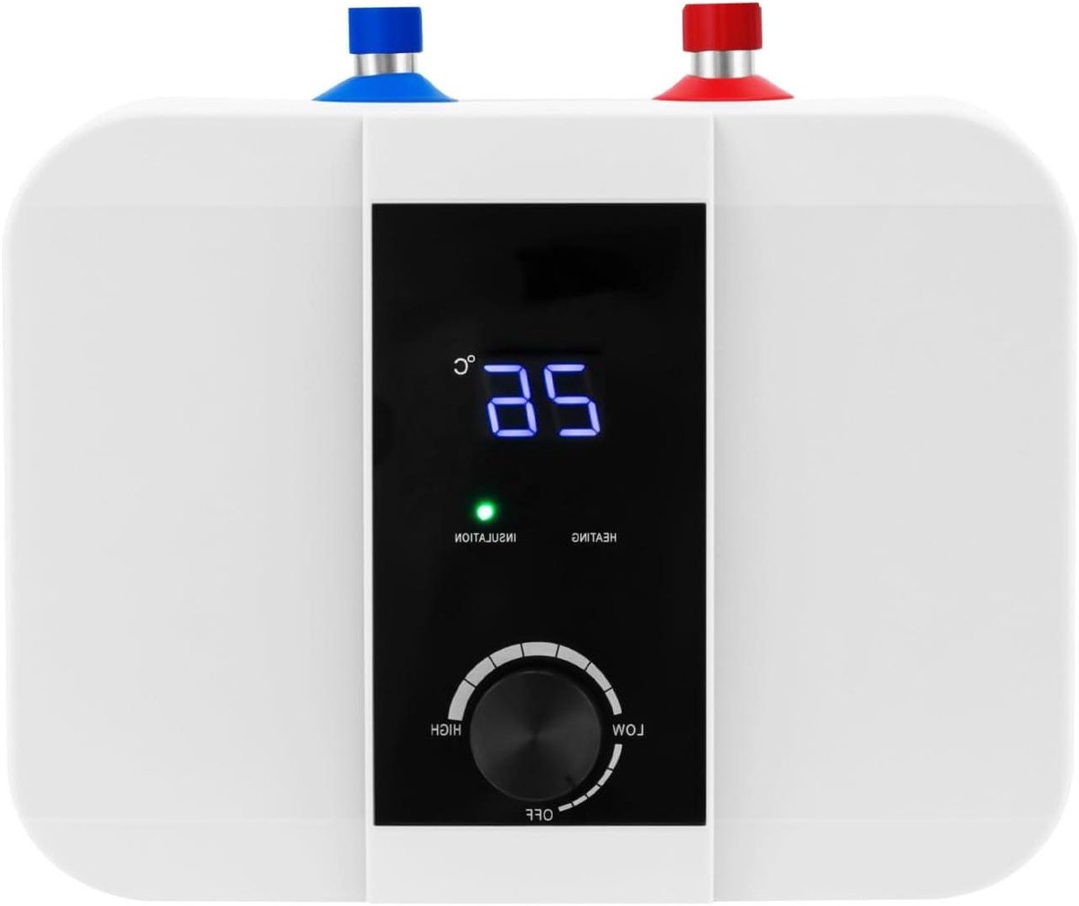 Elektrische doorstroomboiler - Mini boiler warm water - Direct warm water - Instelbare temperatuur - 6 liter - Wit