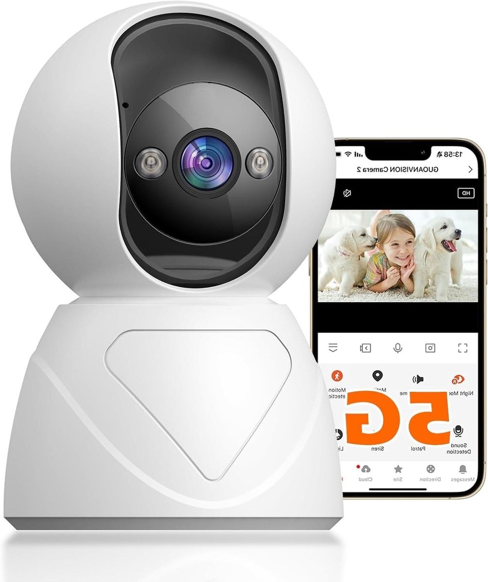 Beveiligingscamera - Babycamera Huisdiercamera - 360 Graden Dekking - Indoor Bewaking - 8 x 8 x 12 cm - Wit