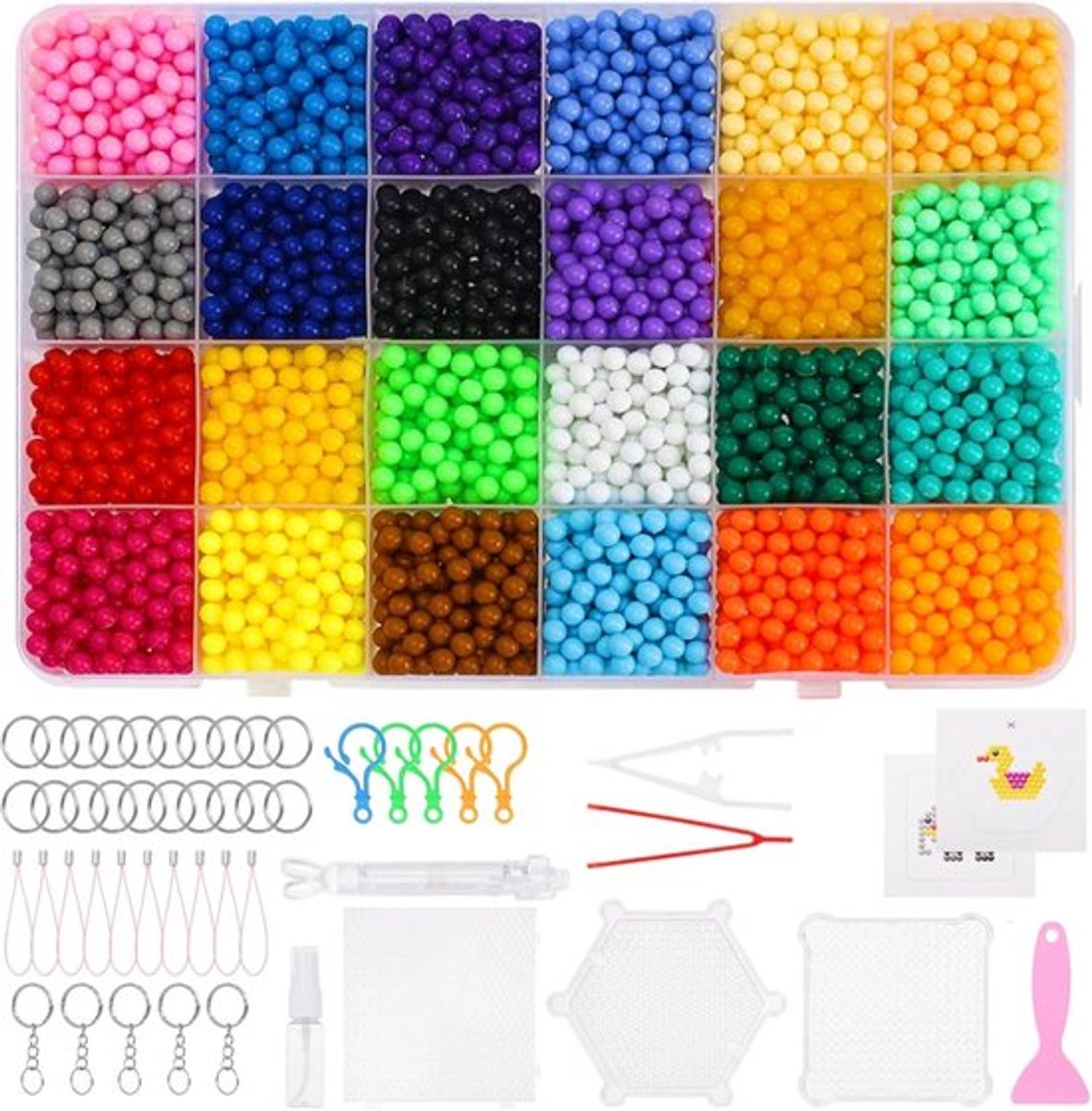 7200 Waterparels Navulset - Magische Waterparels met Accessoires - 24 Kleuren - Niet-toxis