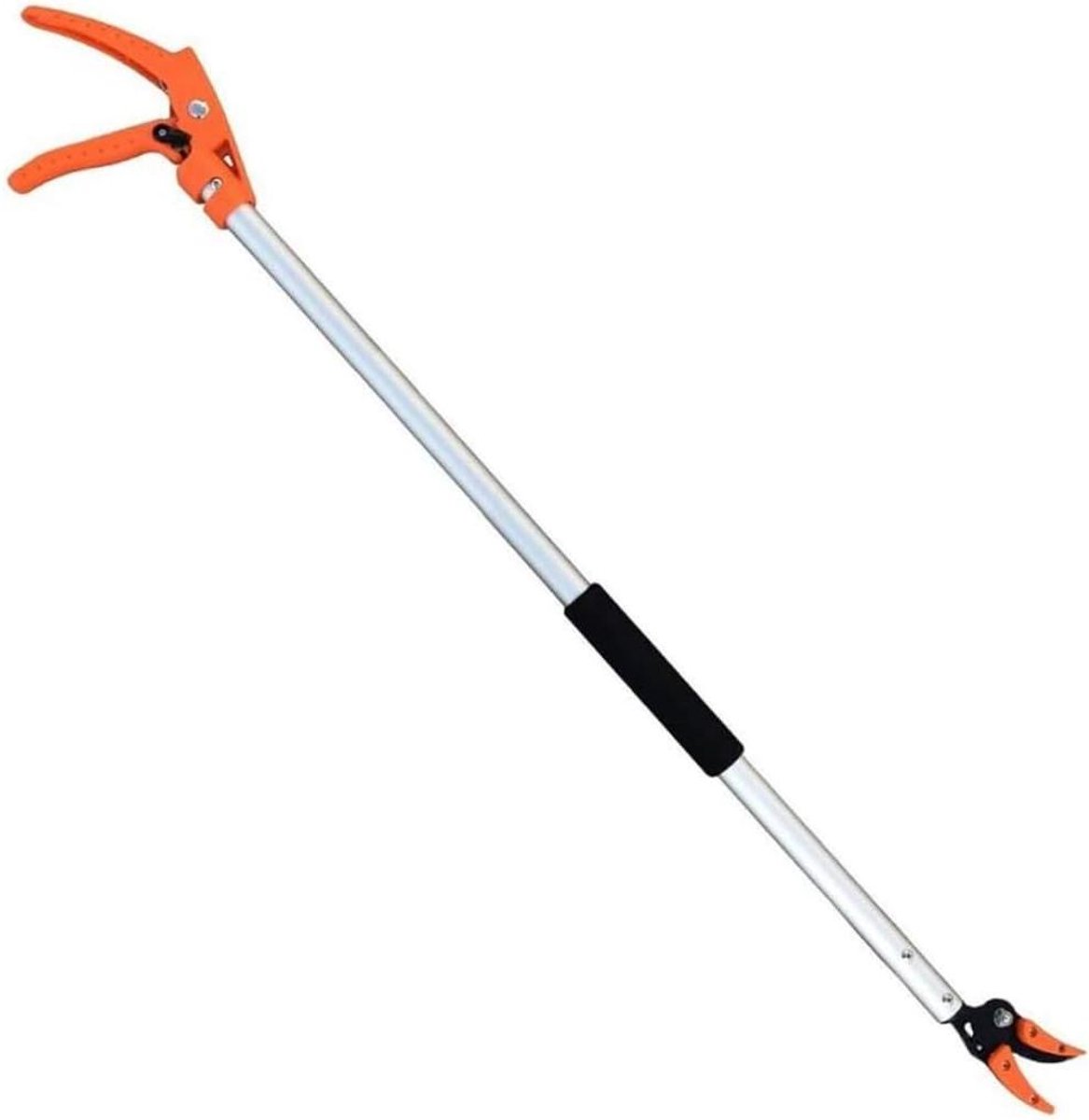Snoeischaar Lange Steel - Takkenknipper Tuinschaar - Takken Snoeien - Lichtgewicht Aluminium - 1 Meter - Oranje
