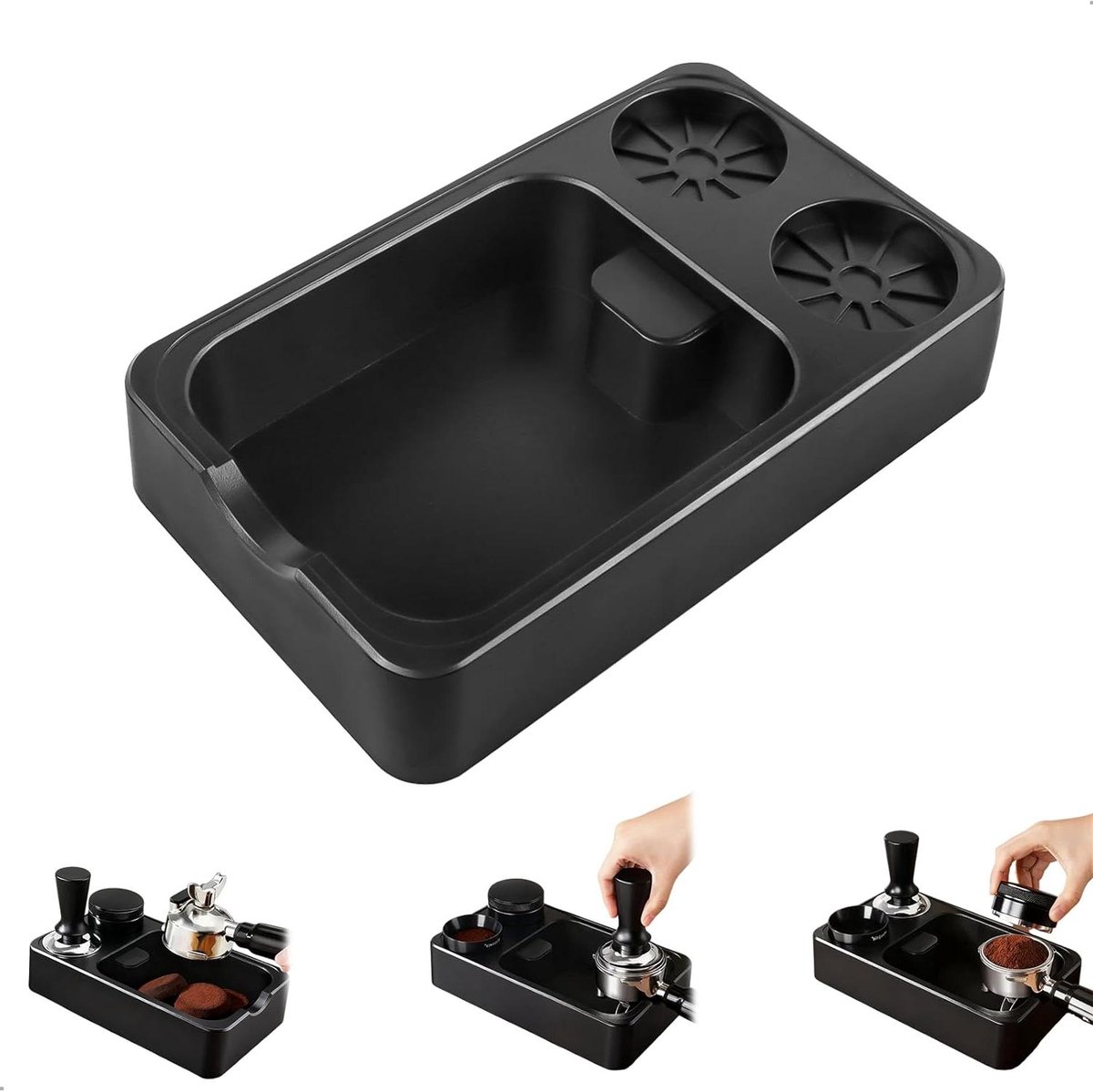 Knock Box Koffie - Koffiedikbak - Espresso Bereiden - 3-in-1 Design - Compact - Zwart