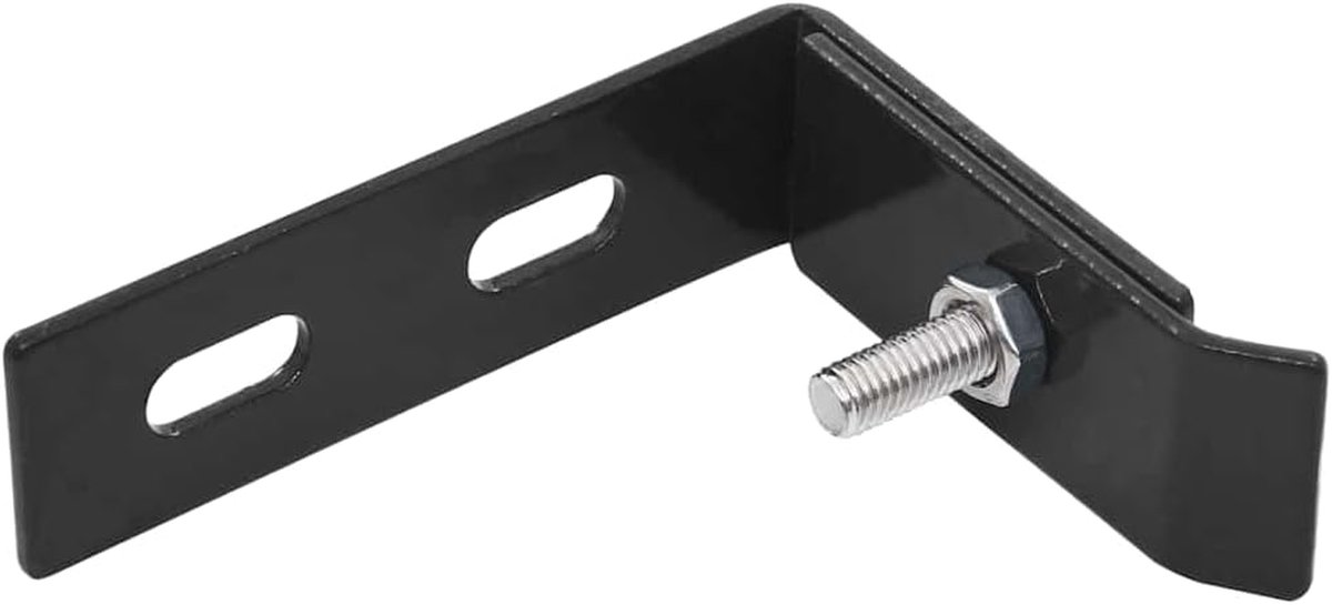 Wand hoekverbinding - Hek bevestiging - Omheining plaatsen - Thermisch verzinkt - 10 sets - Antraciet