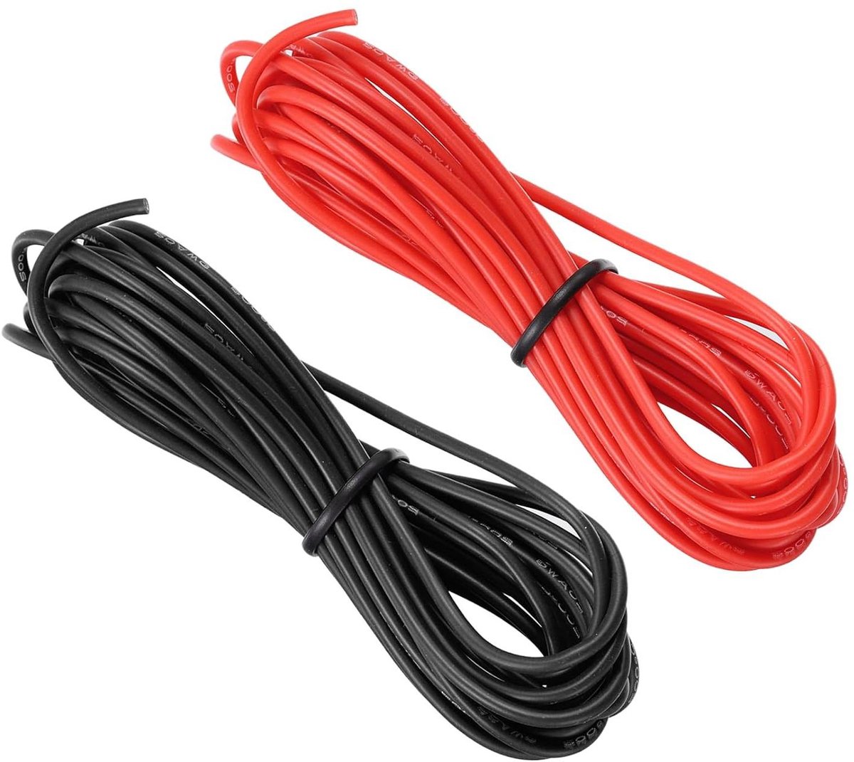 Siliconen Draad - Elektrische Aansluitkabel - Elektronica Reparatie - Hoge Temperatuur Bestendig - 2 x 3 Meter - Zwart en Rood