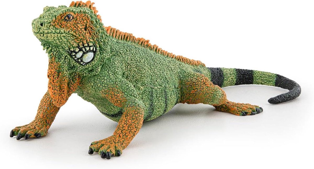 Schuim Schild - Figuur Iguana - Educatief Spelen - Levensechte Schaal - 128 cm - Meerkleurig
