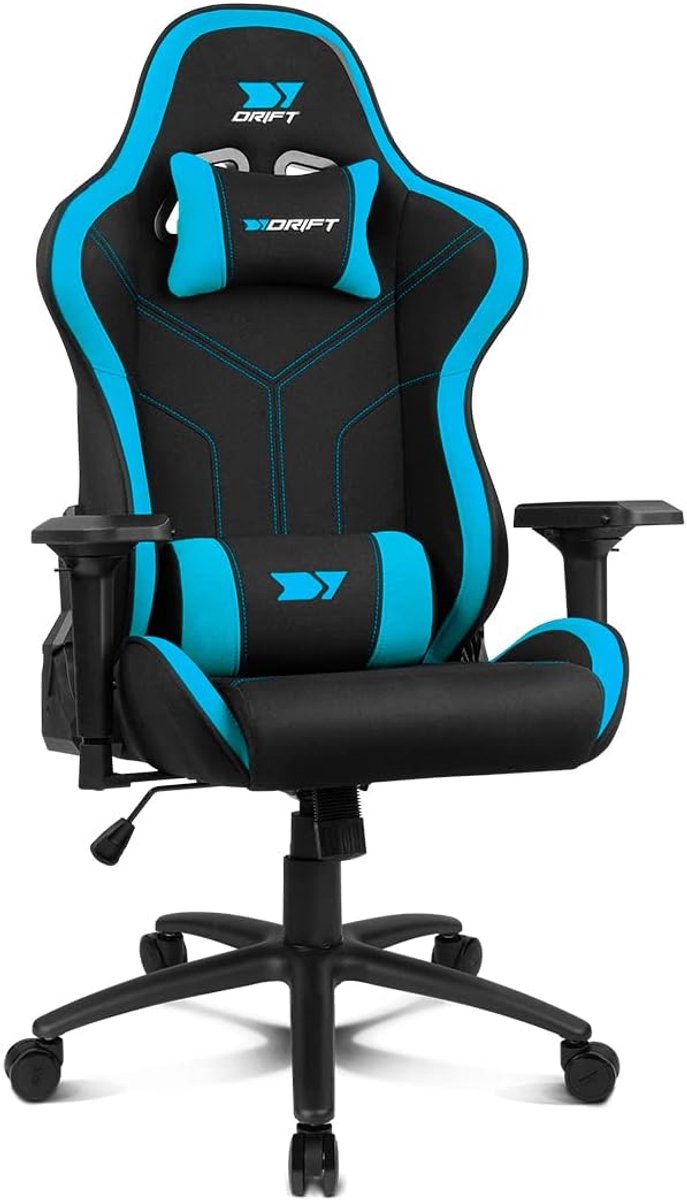 Gaming Stoel - Race Stoel Computerstoel - Comfortabel Gamen - 4D Armleuningen - 71 x 131 cm - Zwart Blauw — afbeelding 5