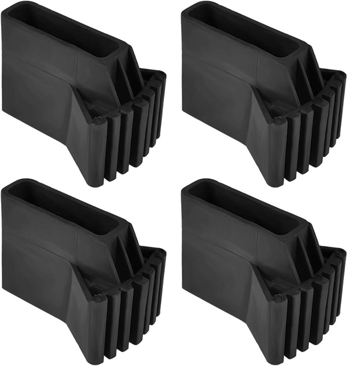Laddervoeten Covers - Ladder Accessoires - Veiligheid Verhogen - Antislip Golfpatroon - 4 stuks - Zwart