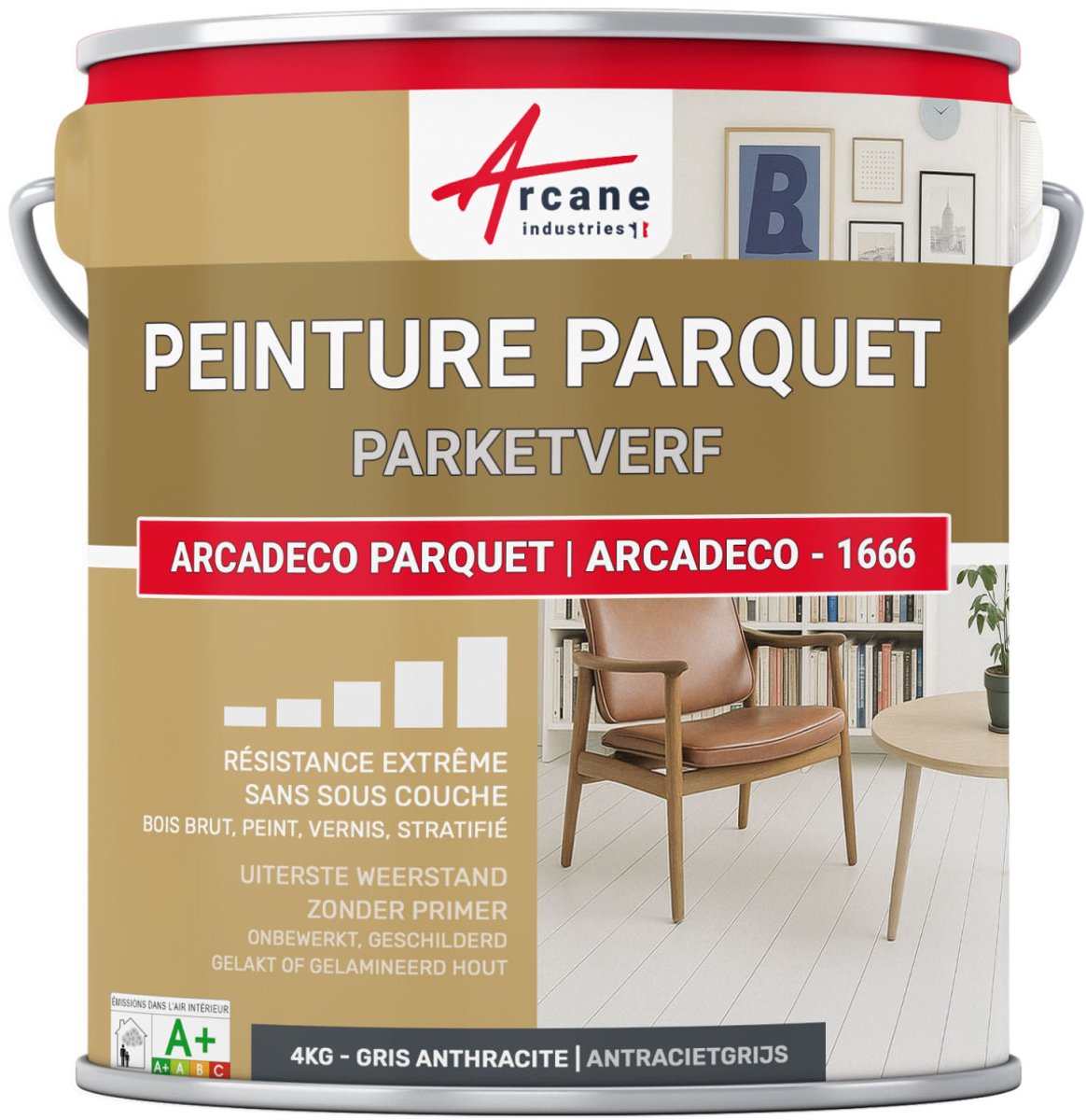 Houten parketverf, laminaatvloer: ARCADECO PARQUET