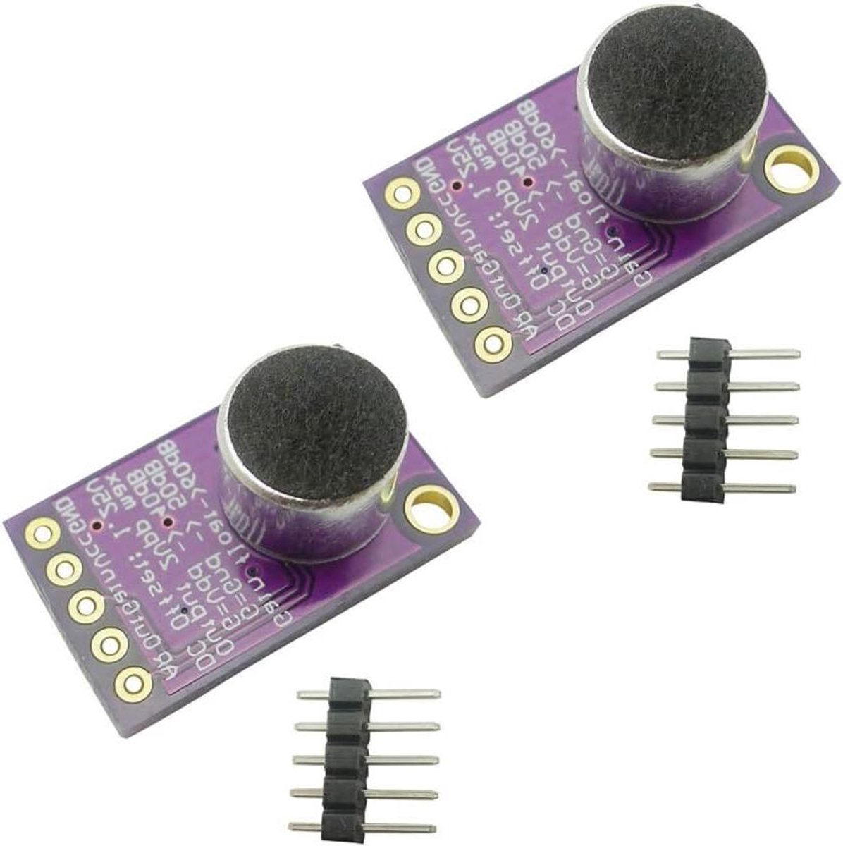 Microfoon Versterker Module - Audio Sensor - Signaal Versterken - Automatische Gain Control - 1 cm - Zwart