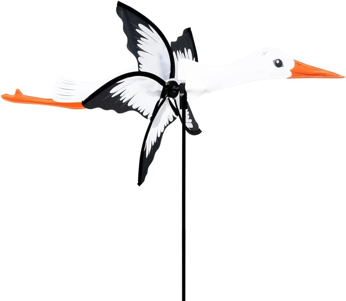 Wind Spinner - Petite 2 in 1 Storch - windmolen Ø31x50x90cm - windmolen met paal of verrijdbaar met ophangingsset