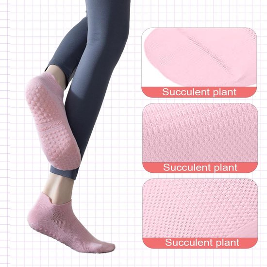 Sokken dames yoga pilates sokken antislip voor dames yoga pilates bars thuis ziekenhuis (35-40) — afbeelding 5