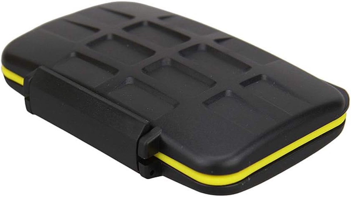 Geheugenkaart Case - SD Kaarthouder - Opslag Geheugenkaarten - Waterdicht Robuust Design - 12.6 x 8.3 x 2.7 cm - Zwart