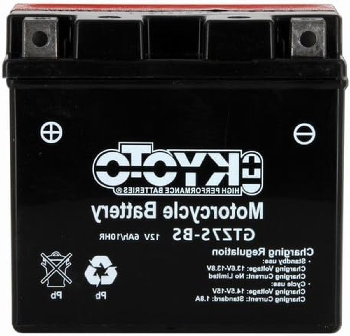 Motorfiets Batterij - Accu Motor - Starten Motor - Loodzuur - 114x70x105 mm - Zwart