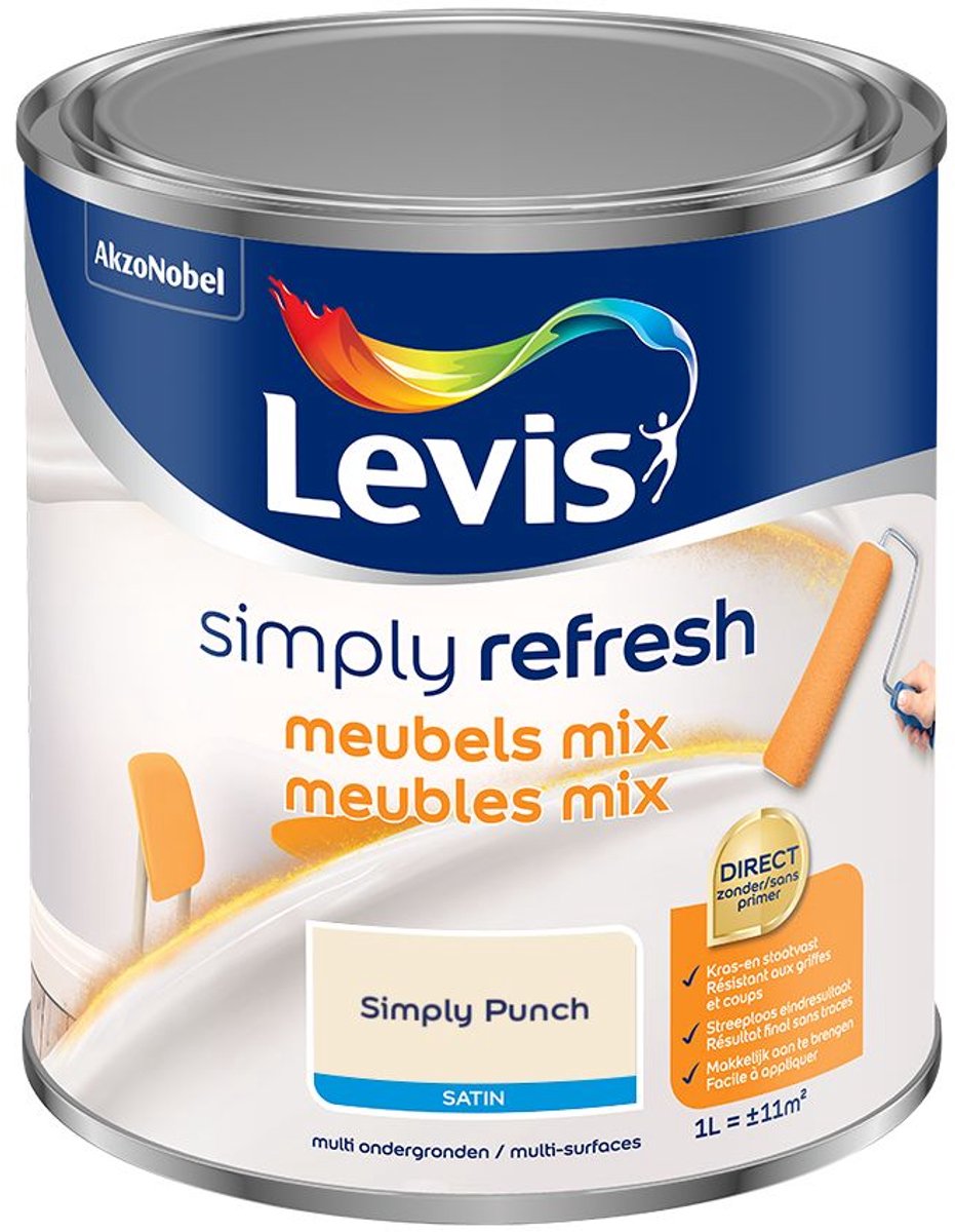 Levis - Simply Refresh Meubels Satin Mix - Simply Punch - Mengverf - 1 L