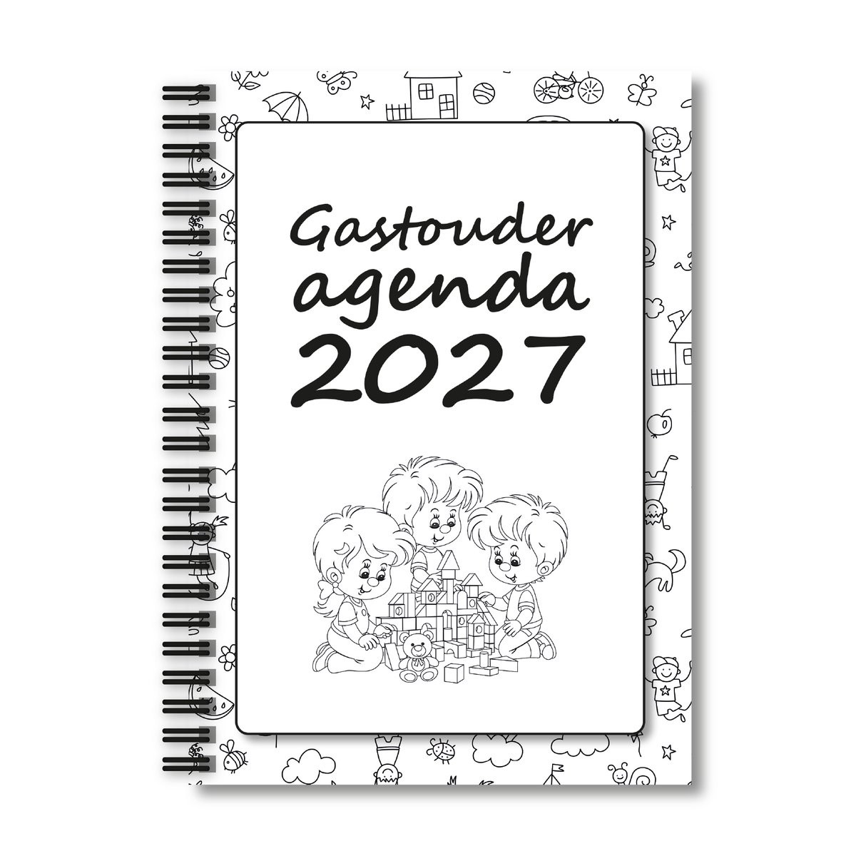 Gastouderagenda | Kinderopvang agenda A5 - met ruimte voor 8 kinderen